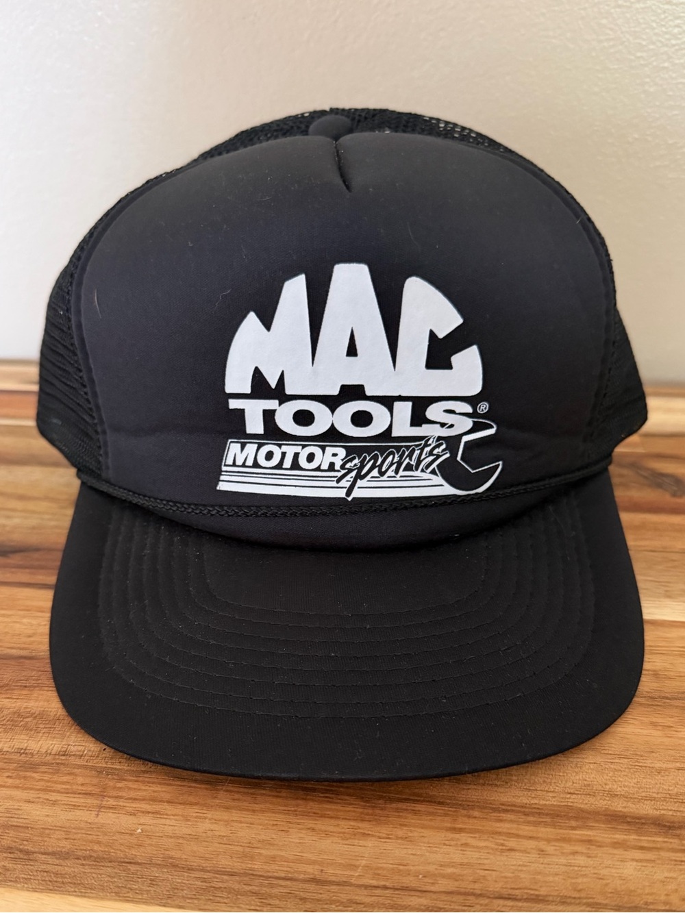 Vintage MAC TOOLS MOTORSPORTS Black Trucker SnapBackHat